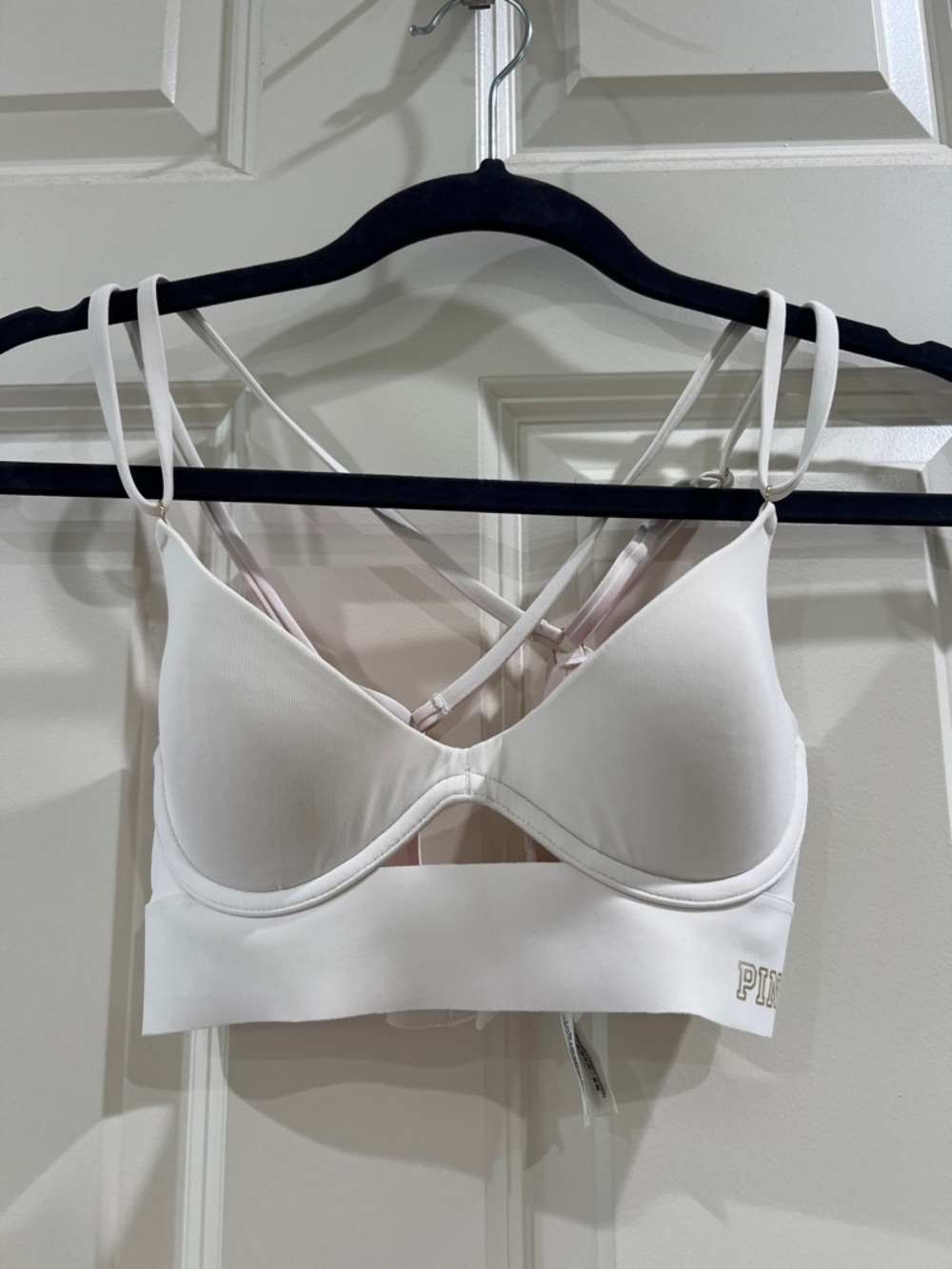 Victorias Secret Pink Bonded Bralette size XS white